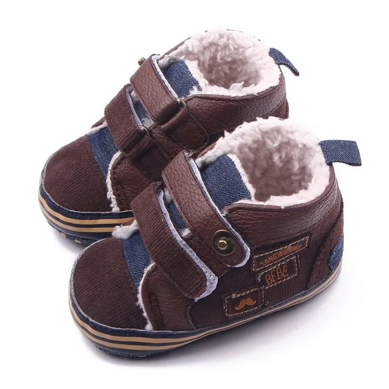 Fashion Newborn Warm Baby Boys Shoes First Walker Infants Antislip Toddler Boots SM6