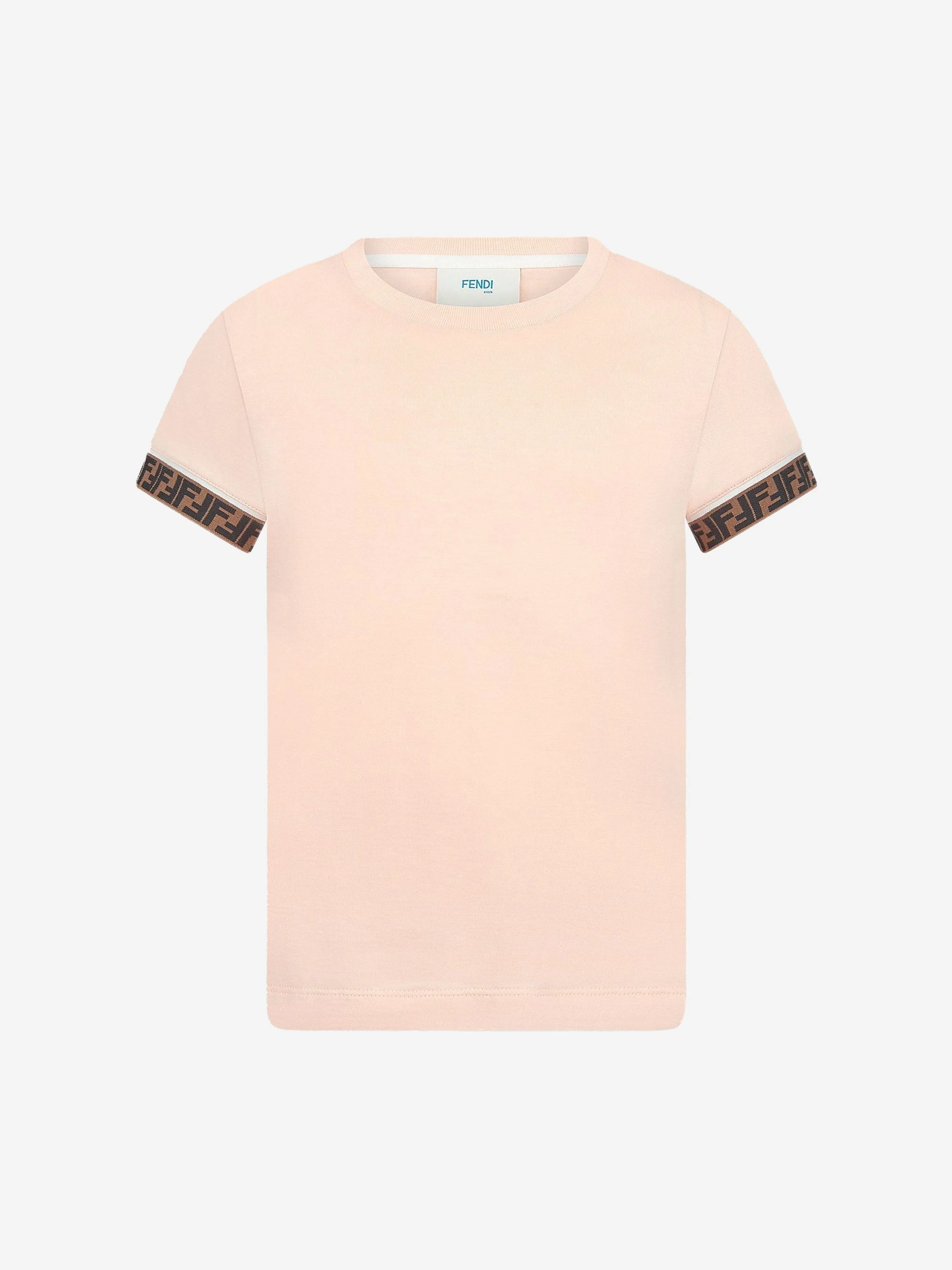 Fendi Kids - Unisex Cotton FF Logo Trim T-Shirt | Childsplay Clothing