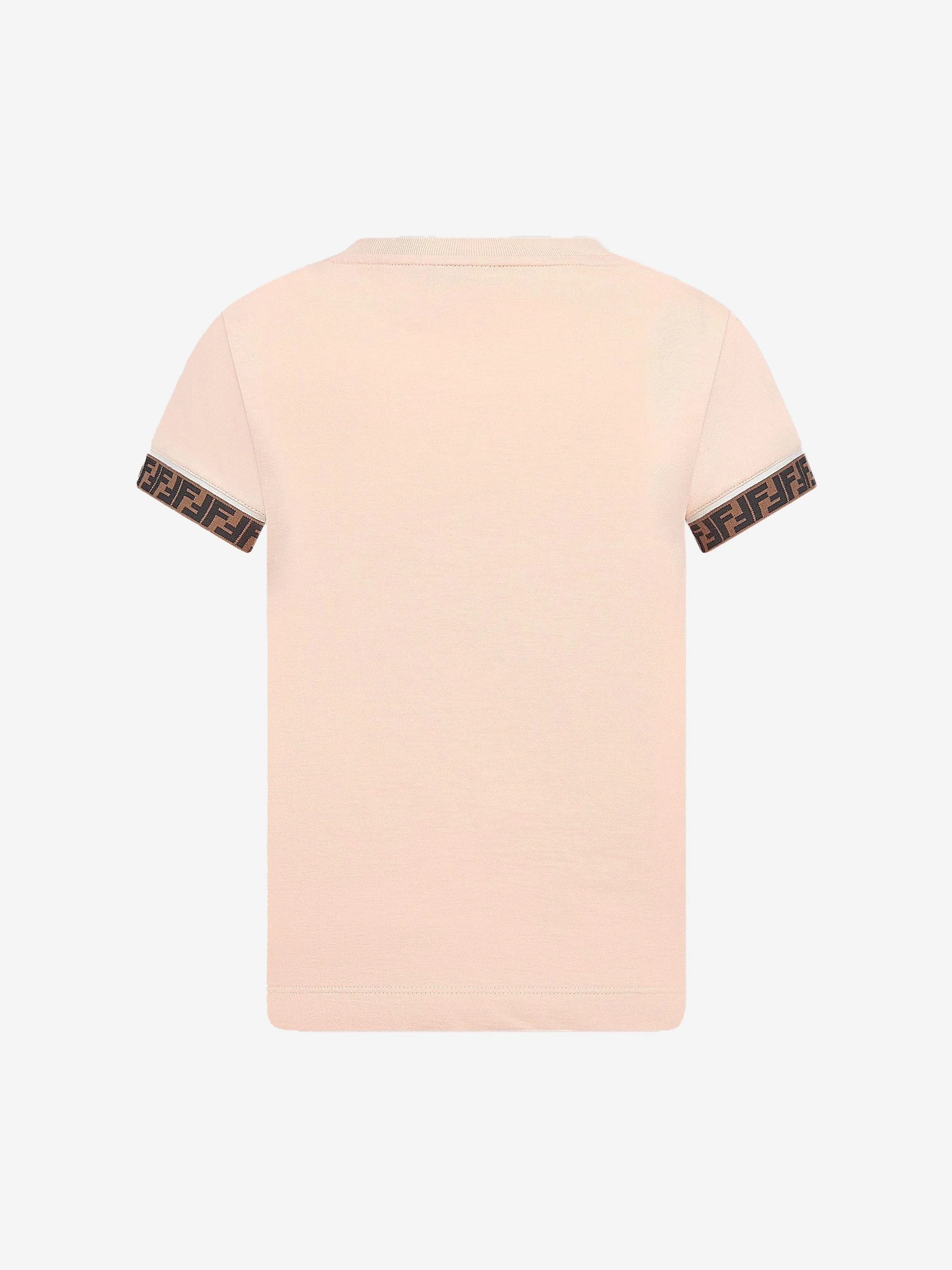 Fendi Kids - Unisex Cotton FF Logo Trim T-Shirt | Childsplay Clothing