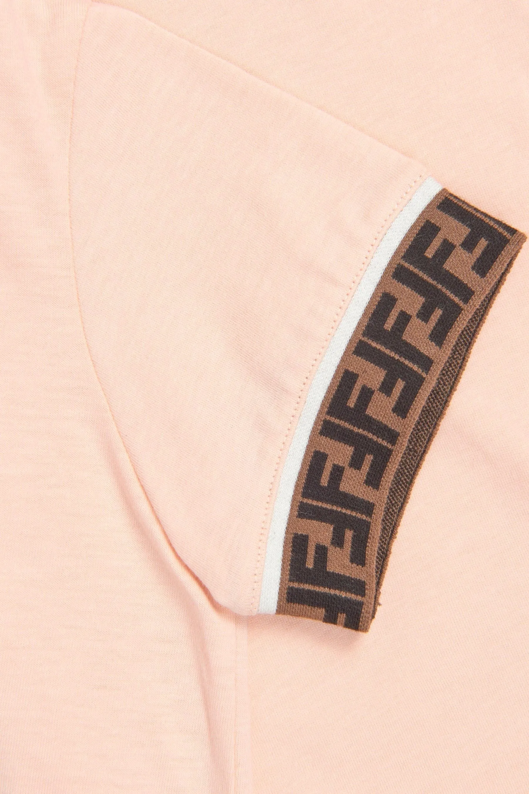 Fendi Kids - Unisex Cotton FF Logo Trim T-Shirt | Childsplay Clothing