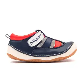 FLYNN navy and red baby and toddler boys sandals