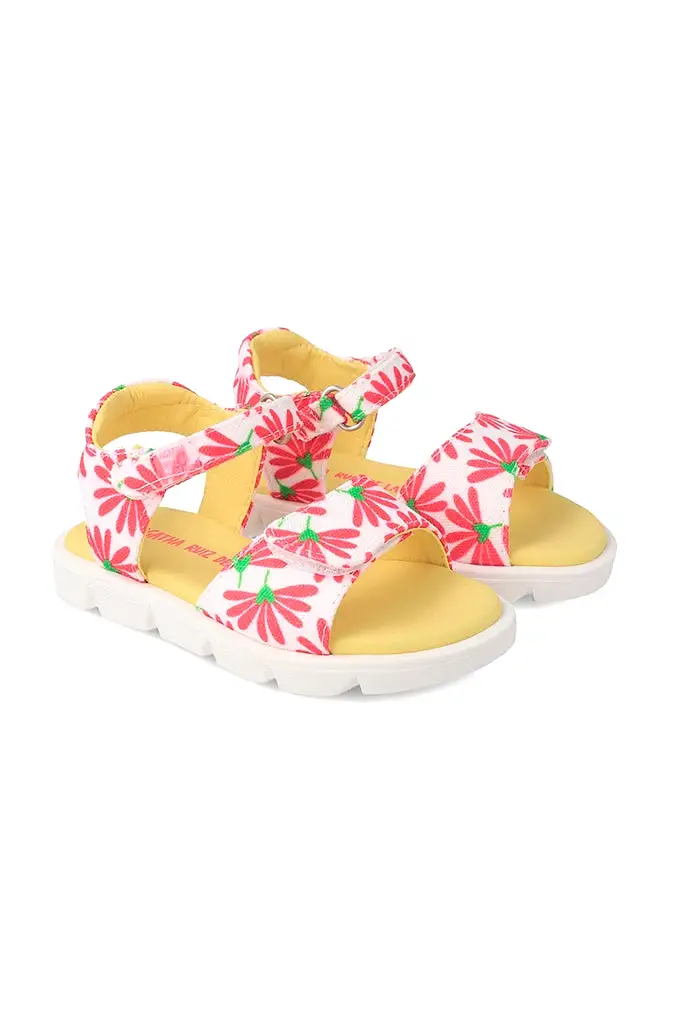 Fuchsia Flower Sandals