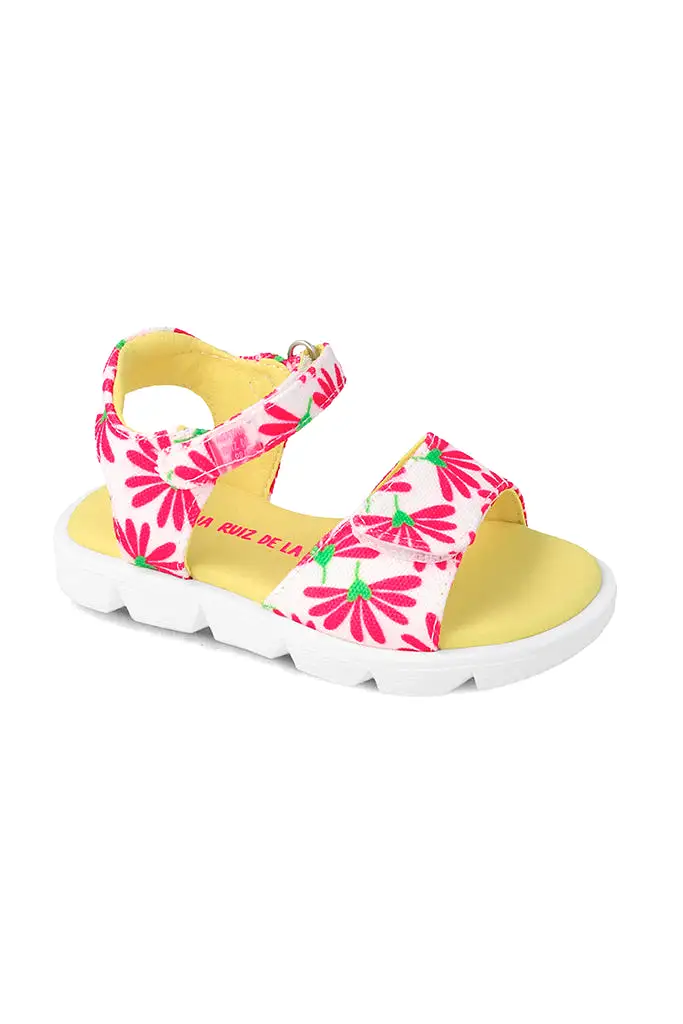 Fuchsia Flower Sandals