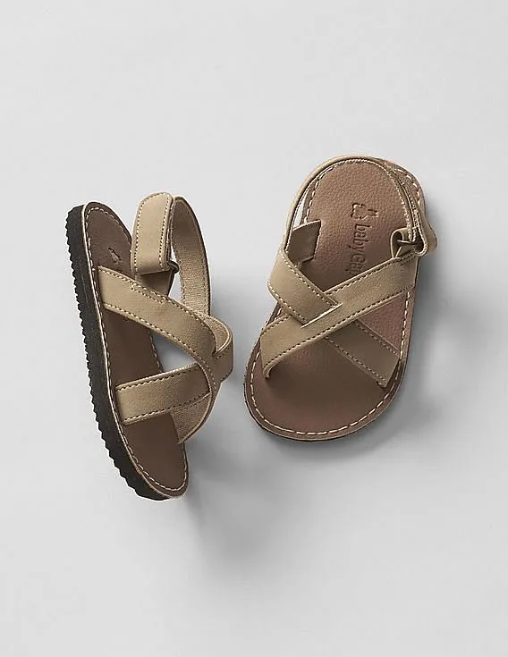 GAP Baby Brown Crisscross Sandals