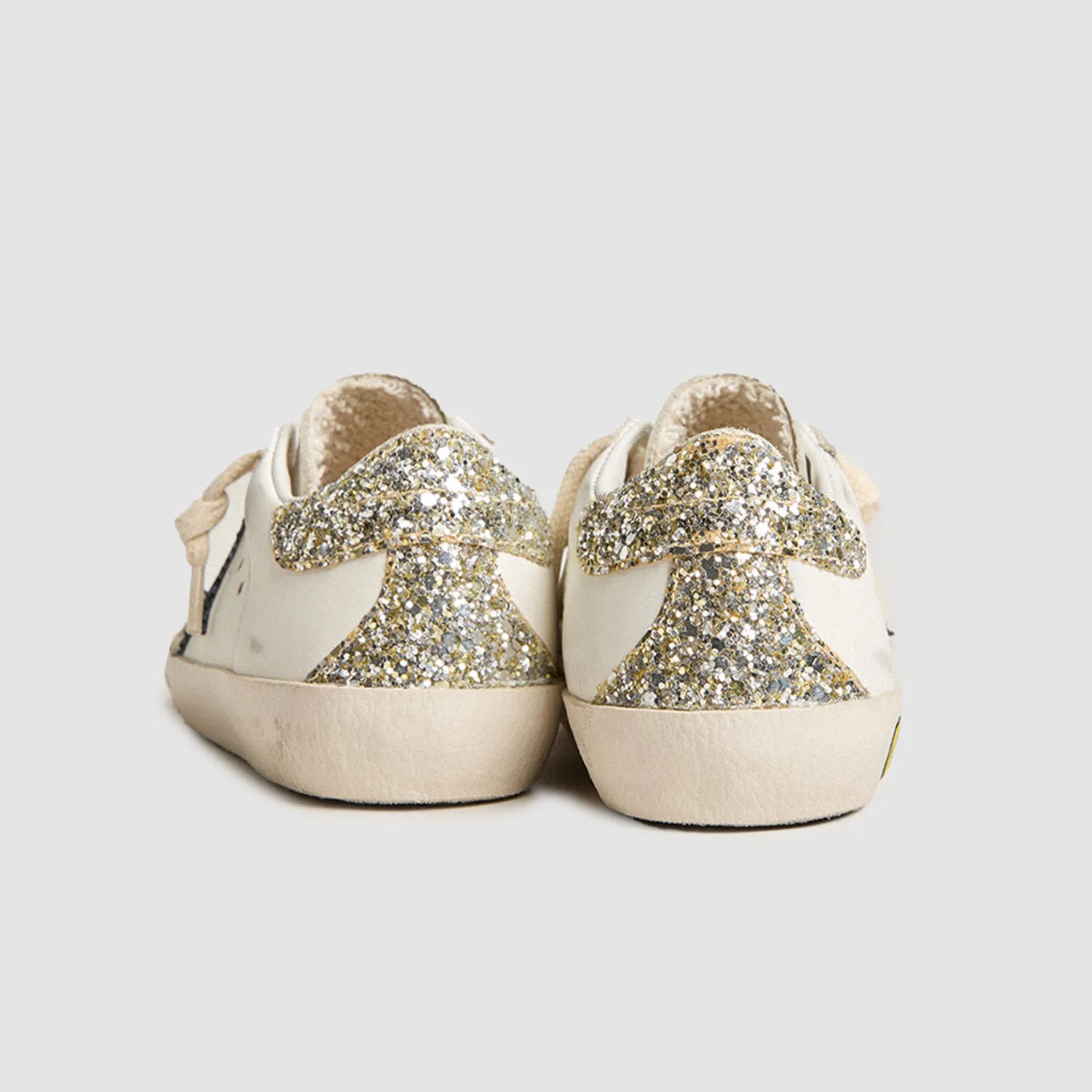 Golden Goose Sneaker Baby Super Star Classic Stella Glitter Blu