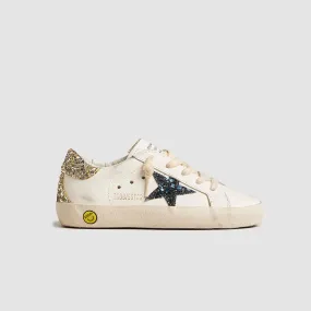 Golden Goose Sneaker Baby Super Star Classic Stella Glitter Blu