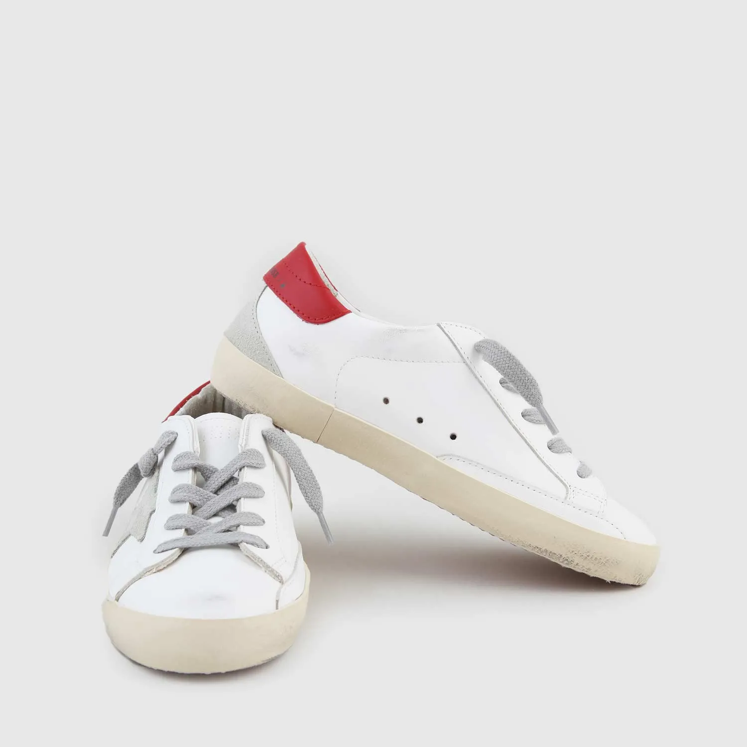 Golden Goose Sstar White, Red And Gray Sneaker For Boy