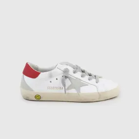 Golden Goose Sstar White, Red And Gray Sneaker For Boy