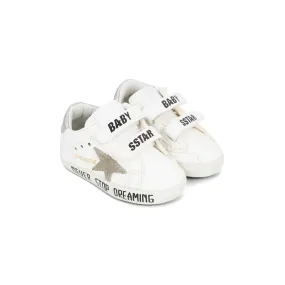 Golden Goose Unisex White Baby School Sneaker