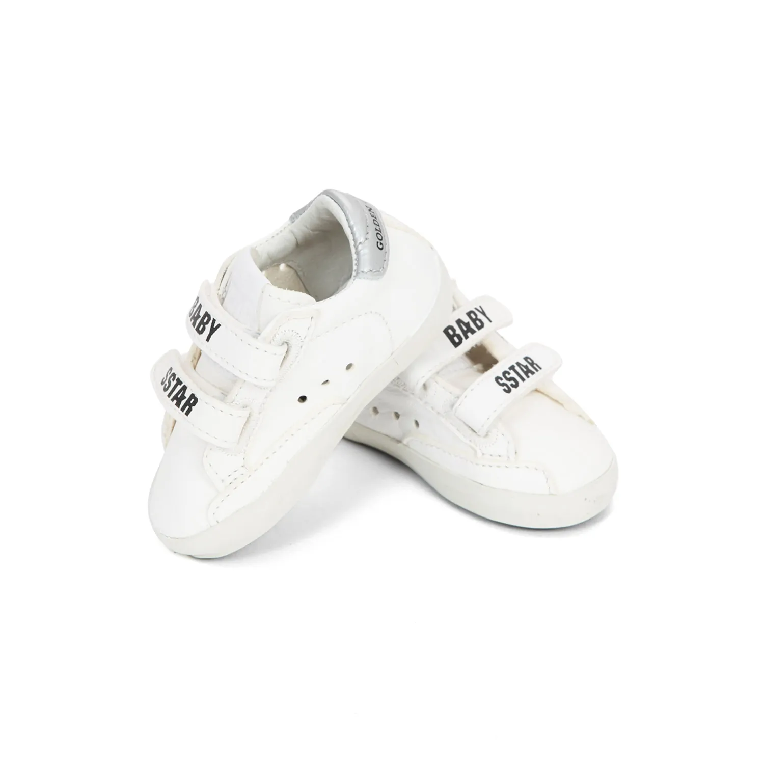 Golden Goose Unisex White Baby School Sneaker