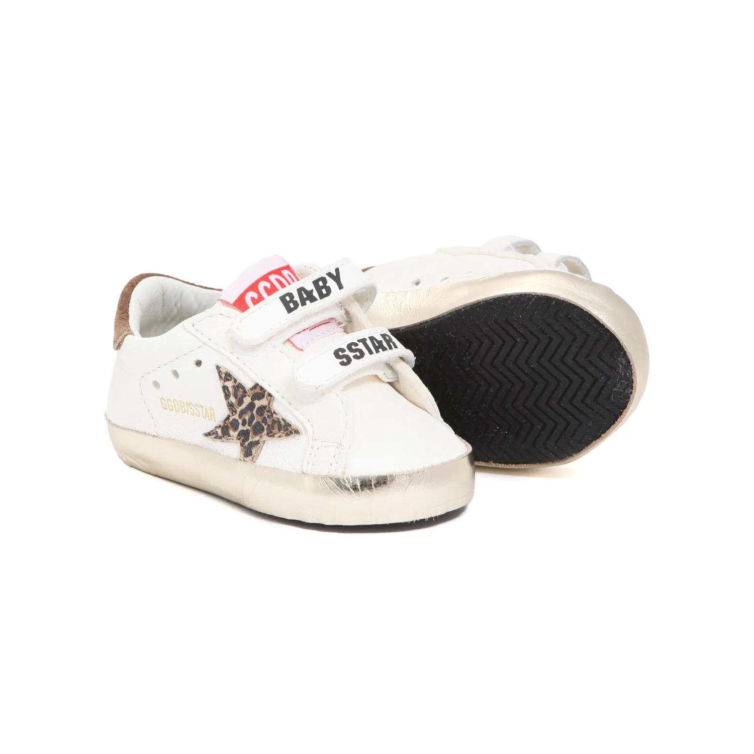 Golden Goose White And Beige Ggdb Sstar Sneaker For Baby Girl