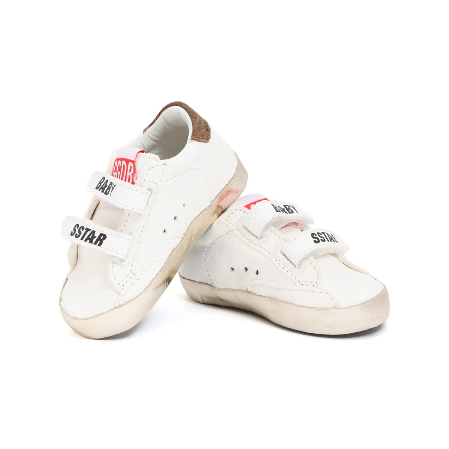 Golden Goose White And Beige Ggdb Sstar Sneaker For Baby Girl