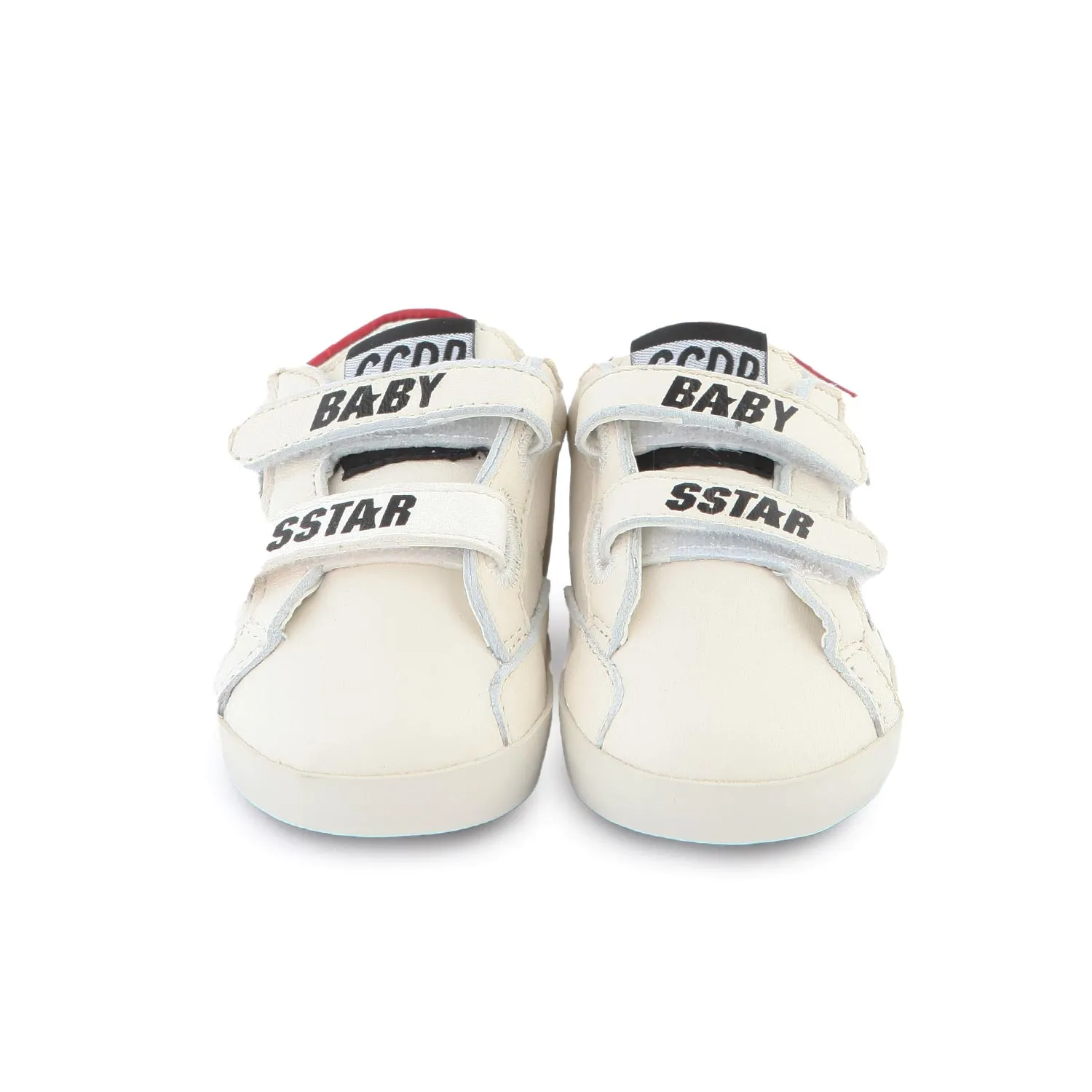 Golden Goose White Baby Sstar Sneaker With Red Detail