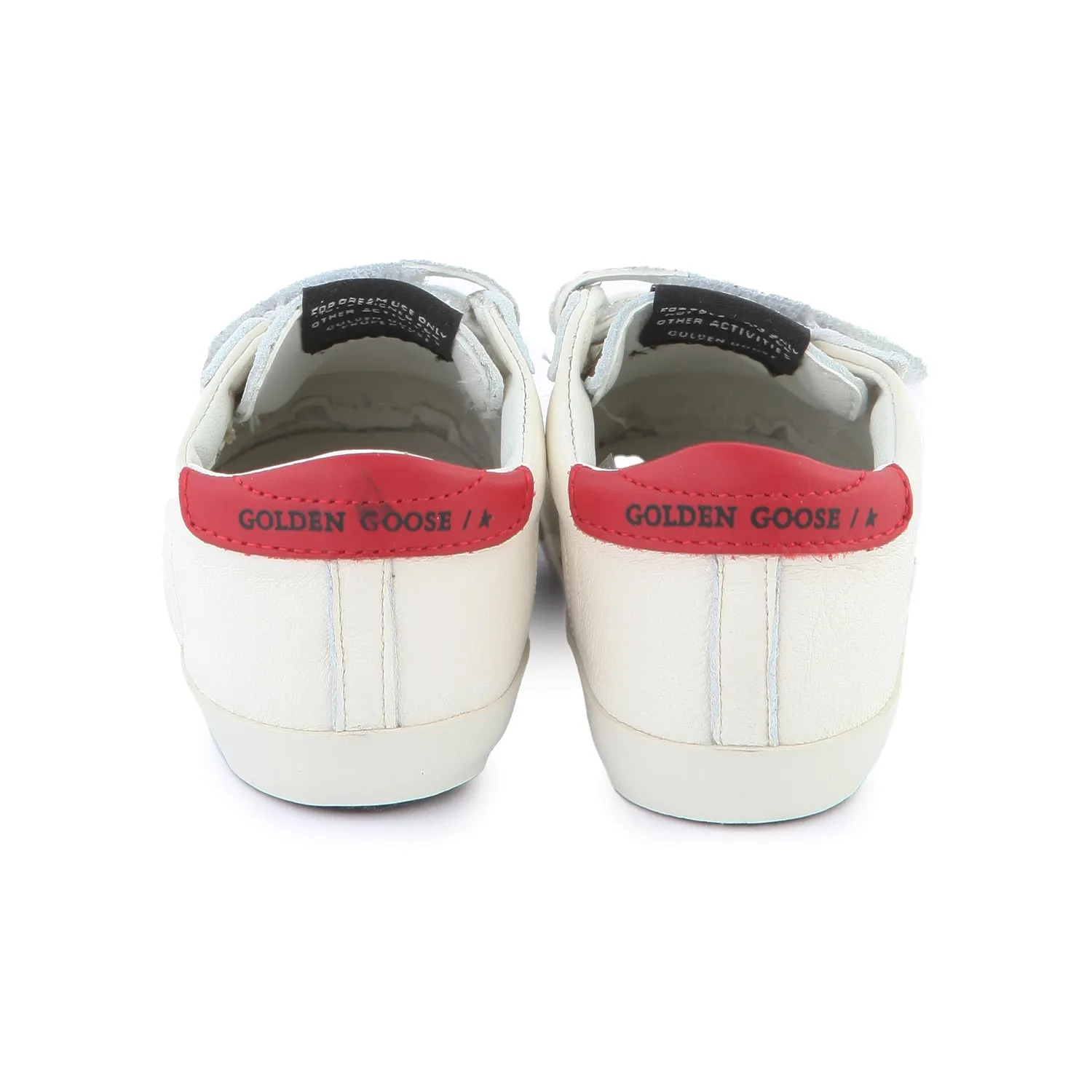 Golden Goose White Baby Sstar Sneaker With Red Detail