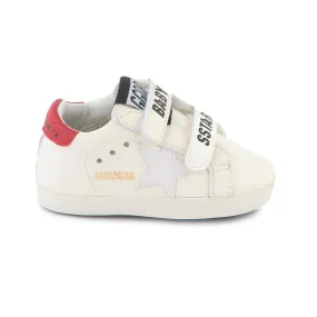 Golden Goose White Baby Sstar Sneaker With Red Detail