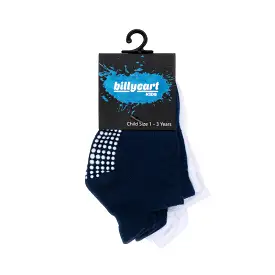 Grip Socks - Navy boys x 2 pack