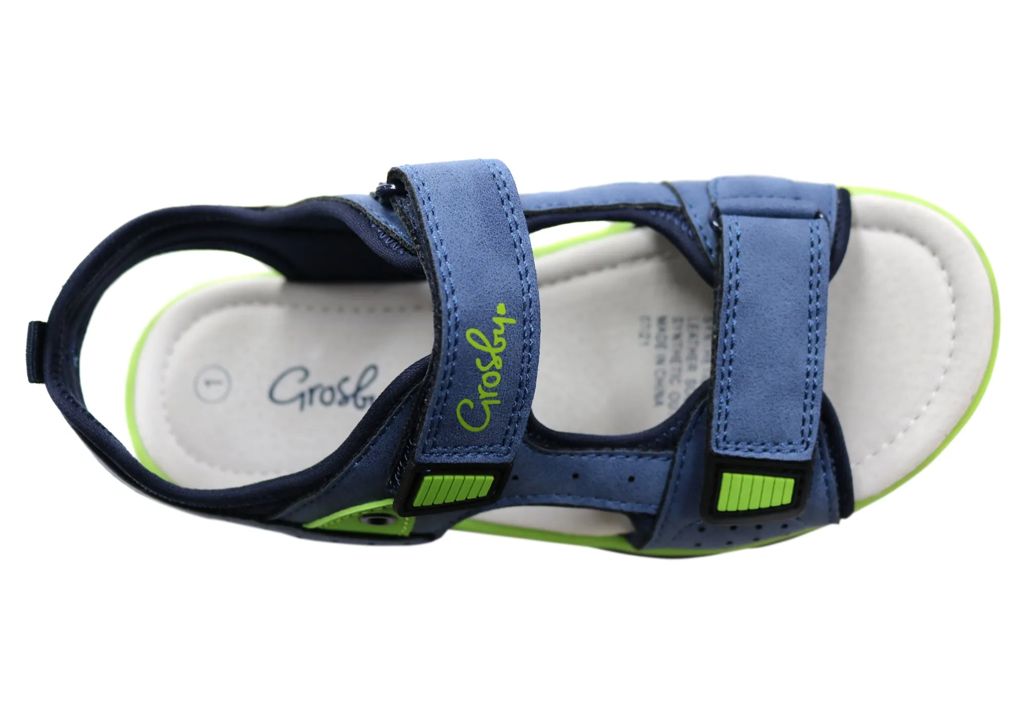 Grosby Dodge Junior & Older Kids Comfortable Adjustable Sandals