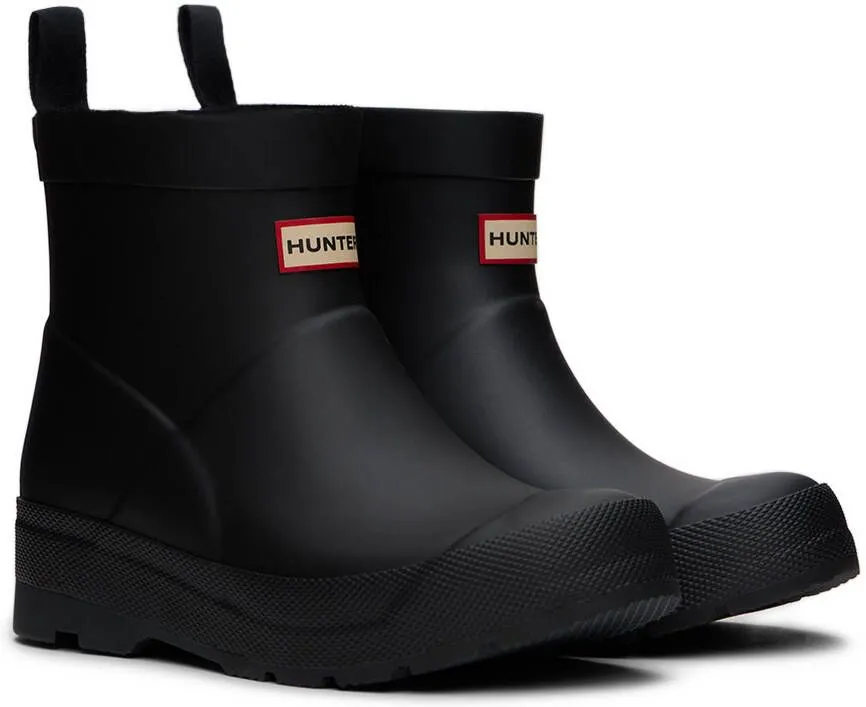 Hunter Kids Black Play Big Kids Boots