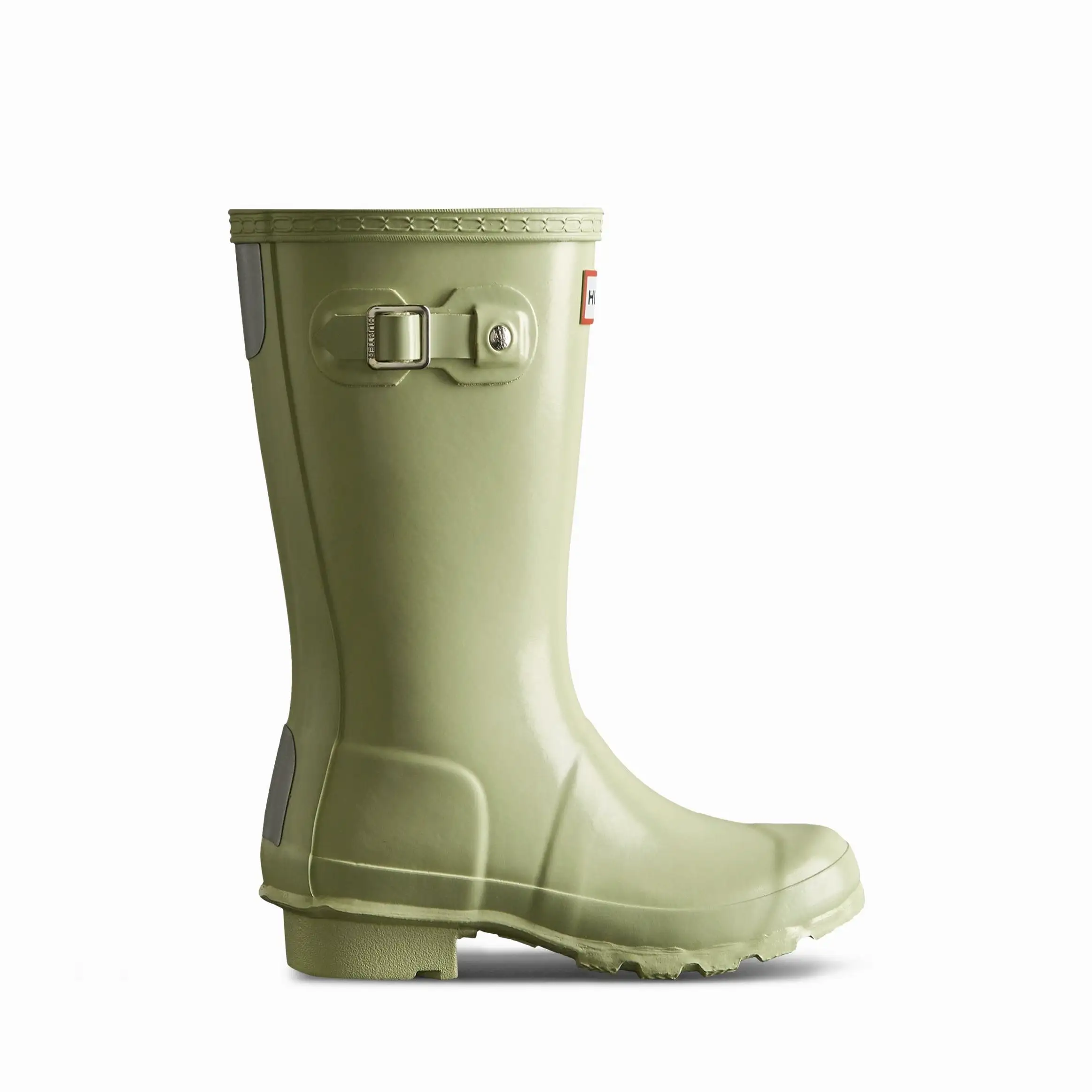 Hunter Muffled Green Original Kids Gloss Rain Boot