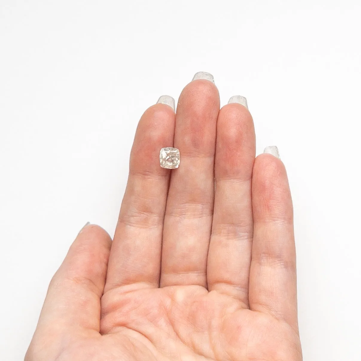 Icy Salt and Pepper Brilliant Diamond - 1.61ct Cushion