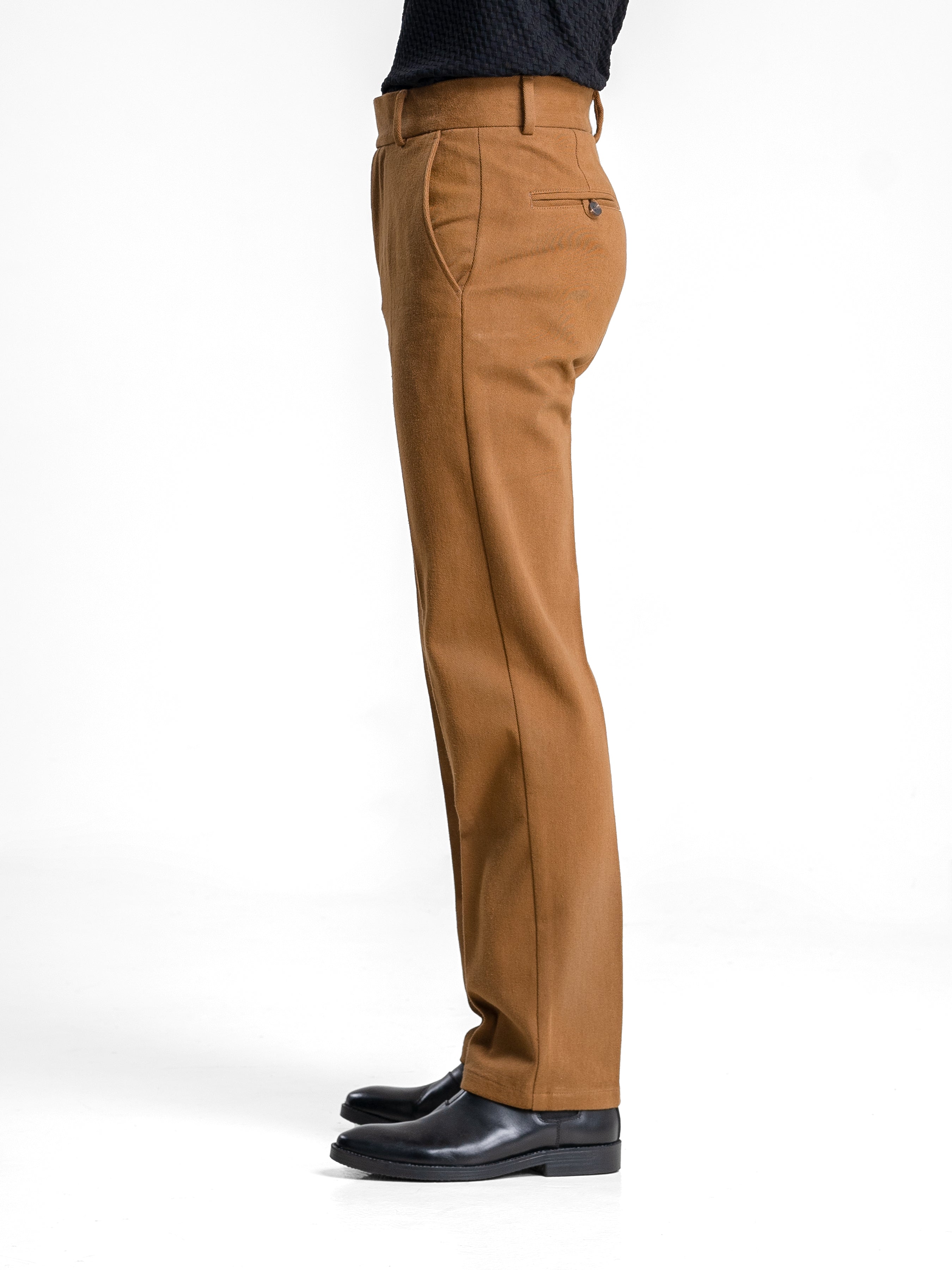 Jose Straight Cut Trousers - Coffee