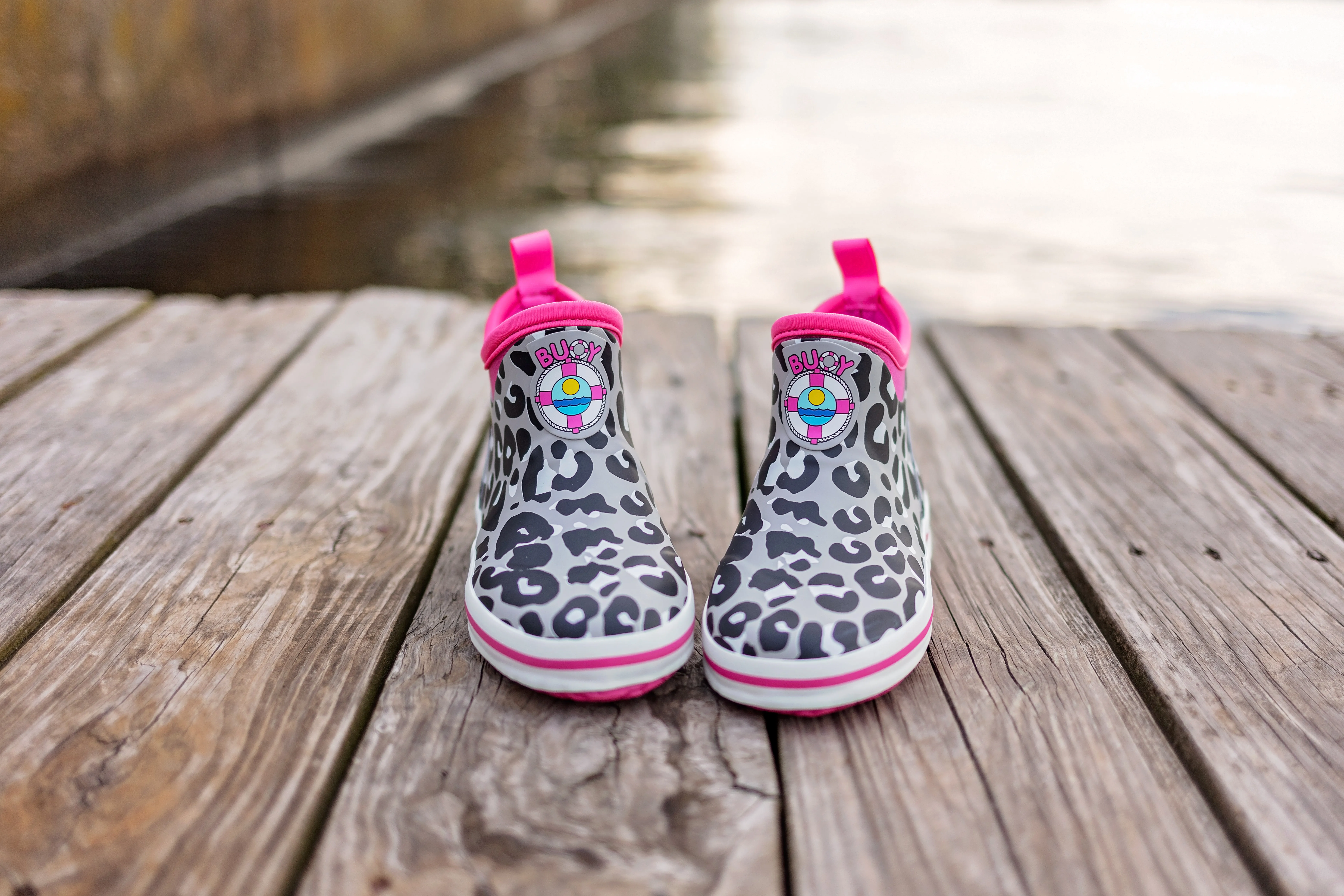 Kids Cheetah Print Buoy Boots