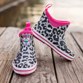 Kids Cheetah Print Buoy Boots