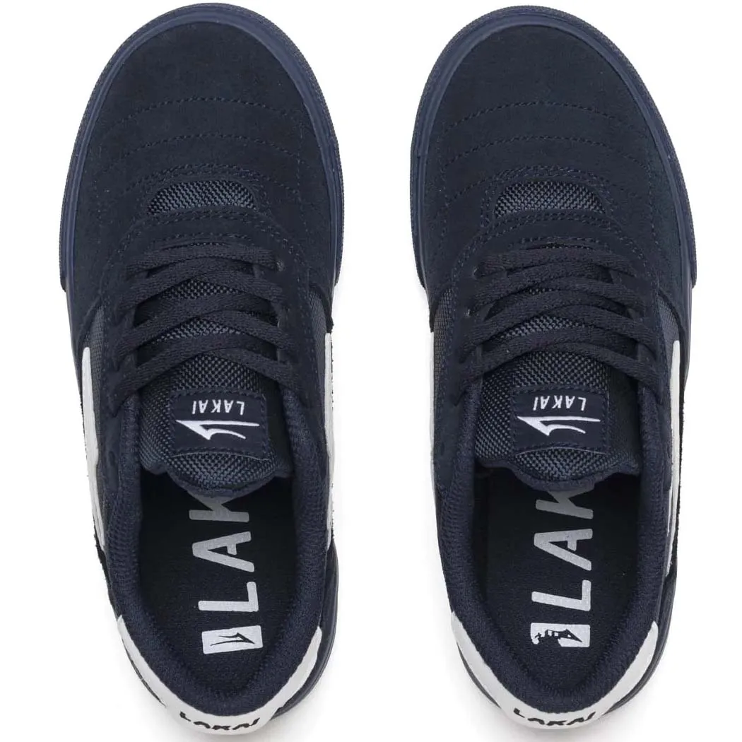 Lakai Cambridge Kids Skate Shoes - Navy/Navy Suede