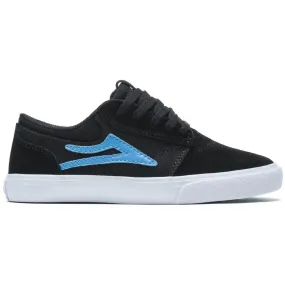 Lakai Griffin Kids Skate Shoes - Black/Cyan Suede