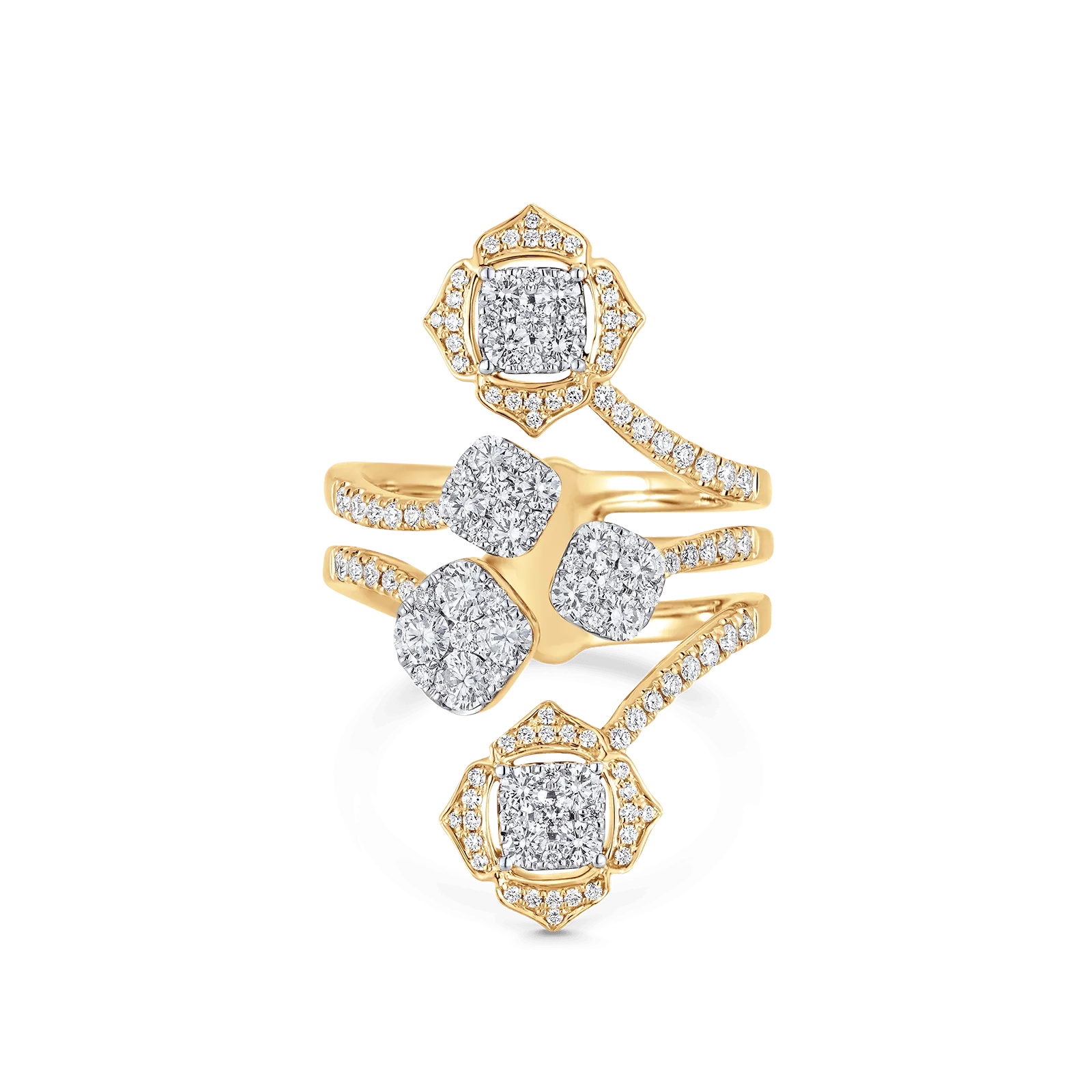 Leela 5 Cluster Cushion Diamond Ring