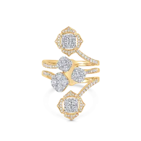 Leela 5 Cluster Cushion Diamond Ring