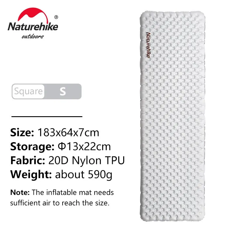 Matelas gonflable de randonnée ultraléger 4 saison à partir de 440g Naturehike – Inflatable pad R-value 5.8