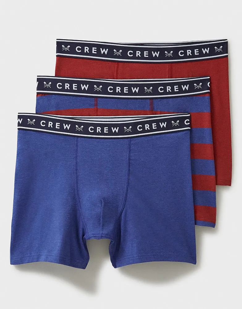 Men's 3 Pack Jersey Boxer from Crew Clothing Company