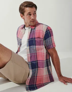 Men's Short Sleeve Classic Fit Gingham Shirt from Crew Clothing Company