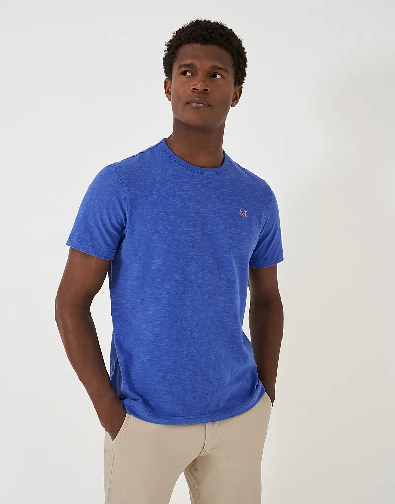 Men's Slub T-Shirt - Strong Blue from Crew Clothing Company