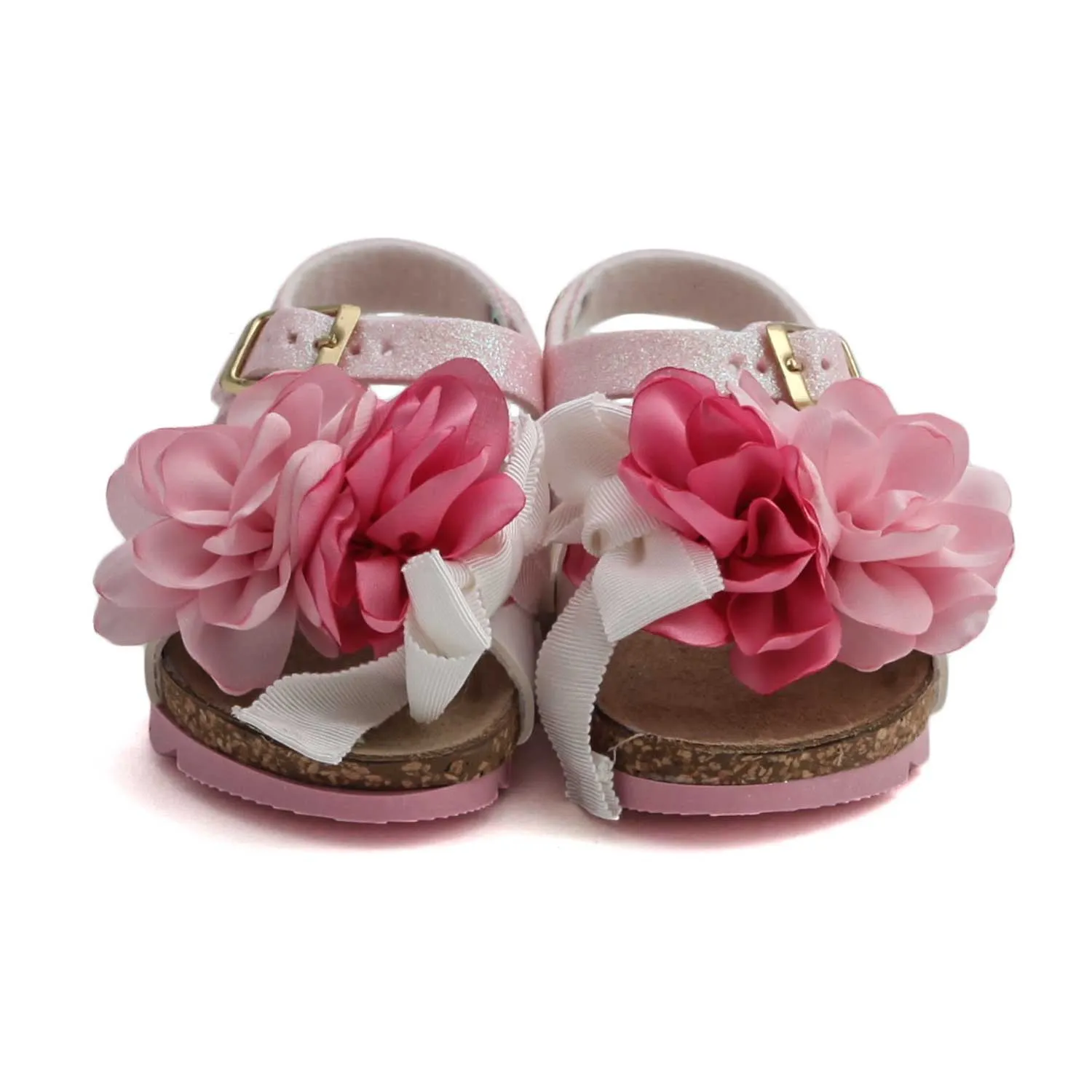 Monnalisa Flower Sandals For Little Girl