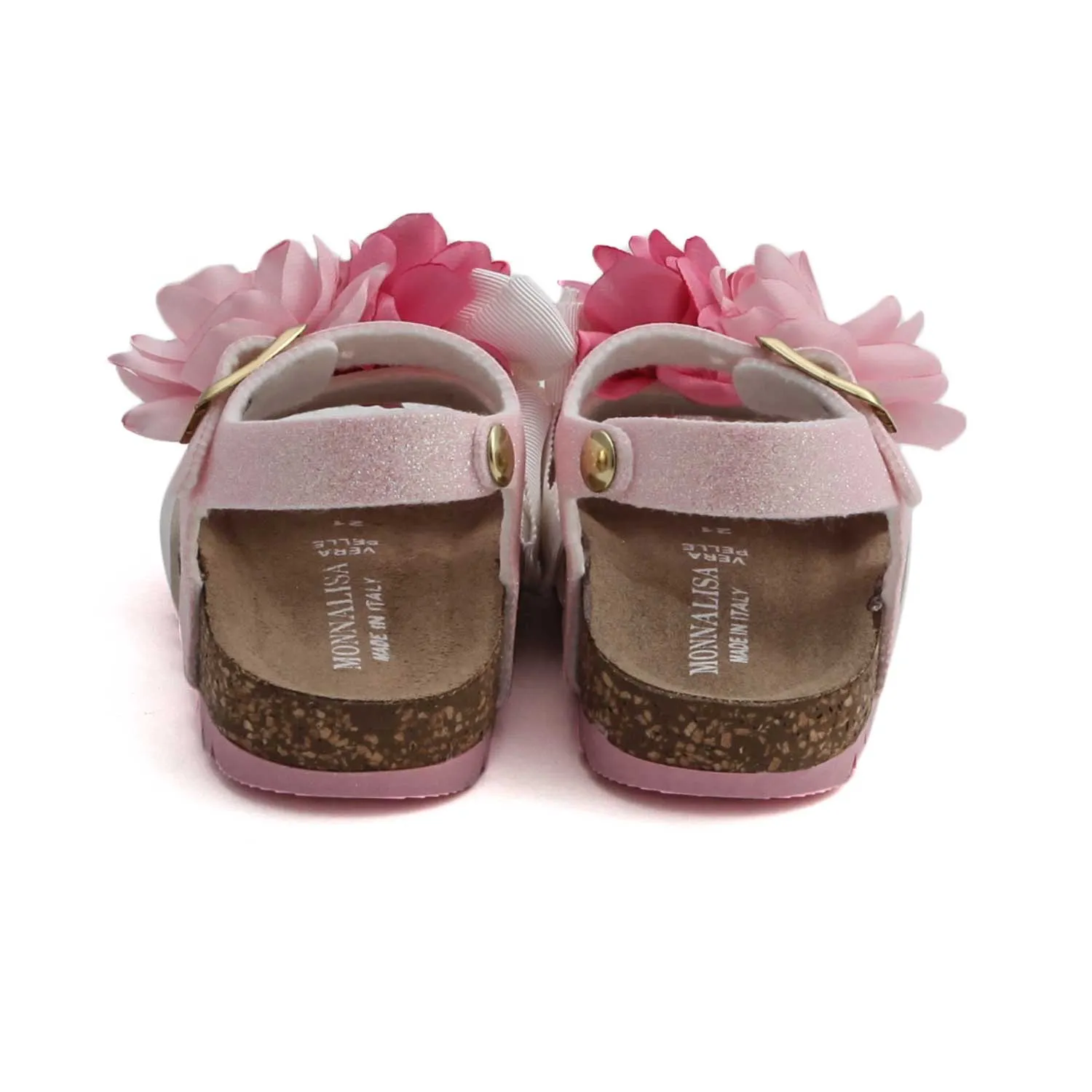 Monnalisa Flower Sandals For Little Girl