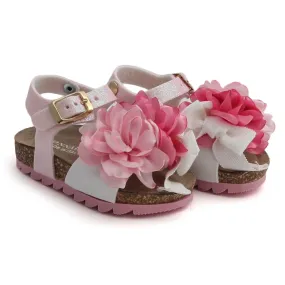 Monnalisa Flower Sandals For Little Girl