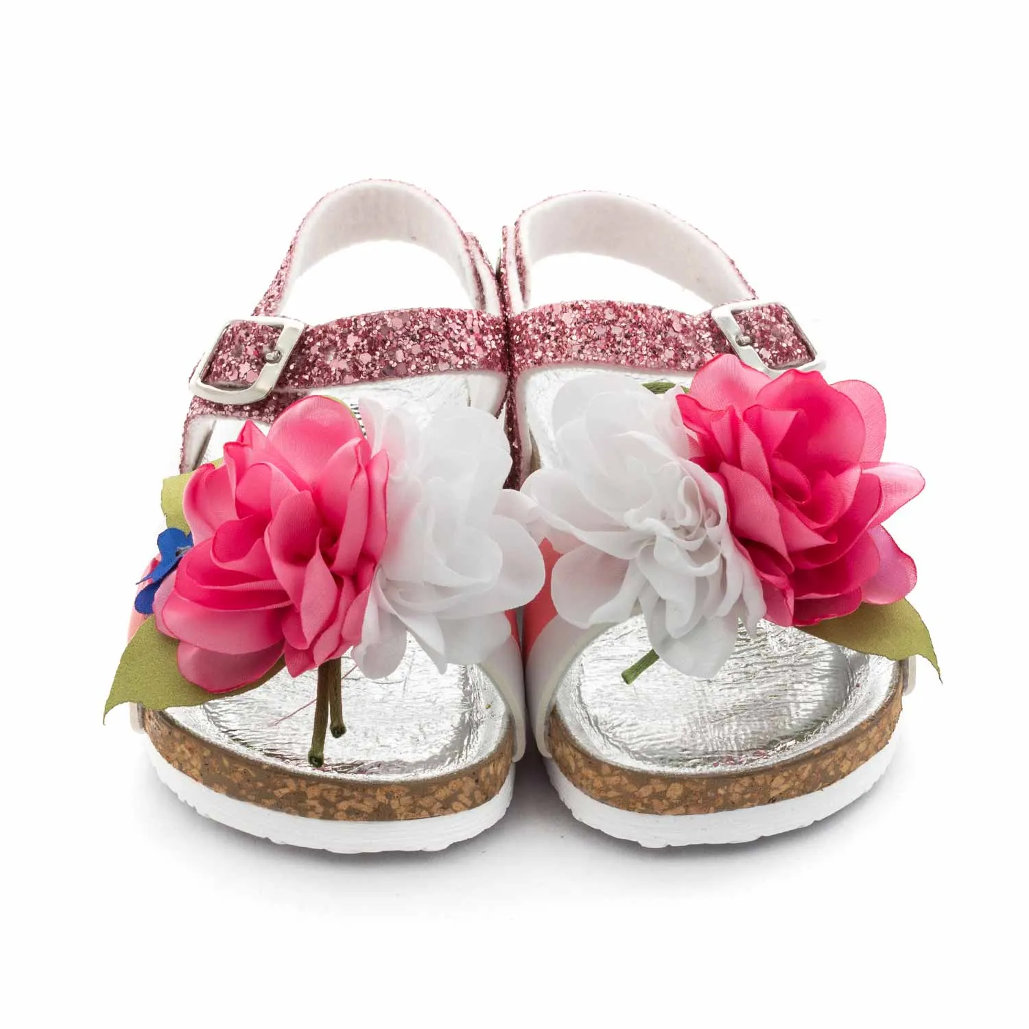 Monnalisa Girl Pink Glitter Sandals