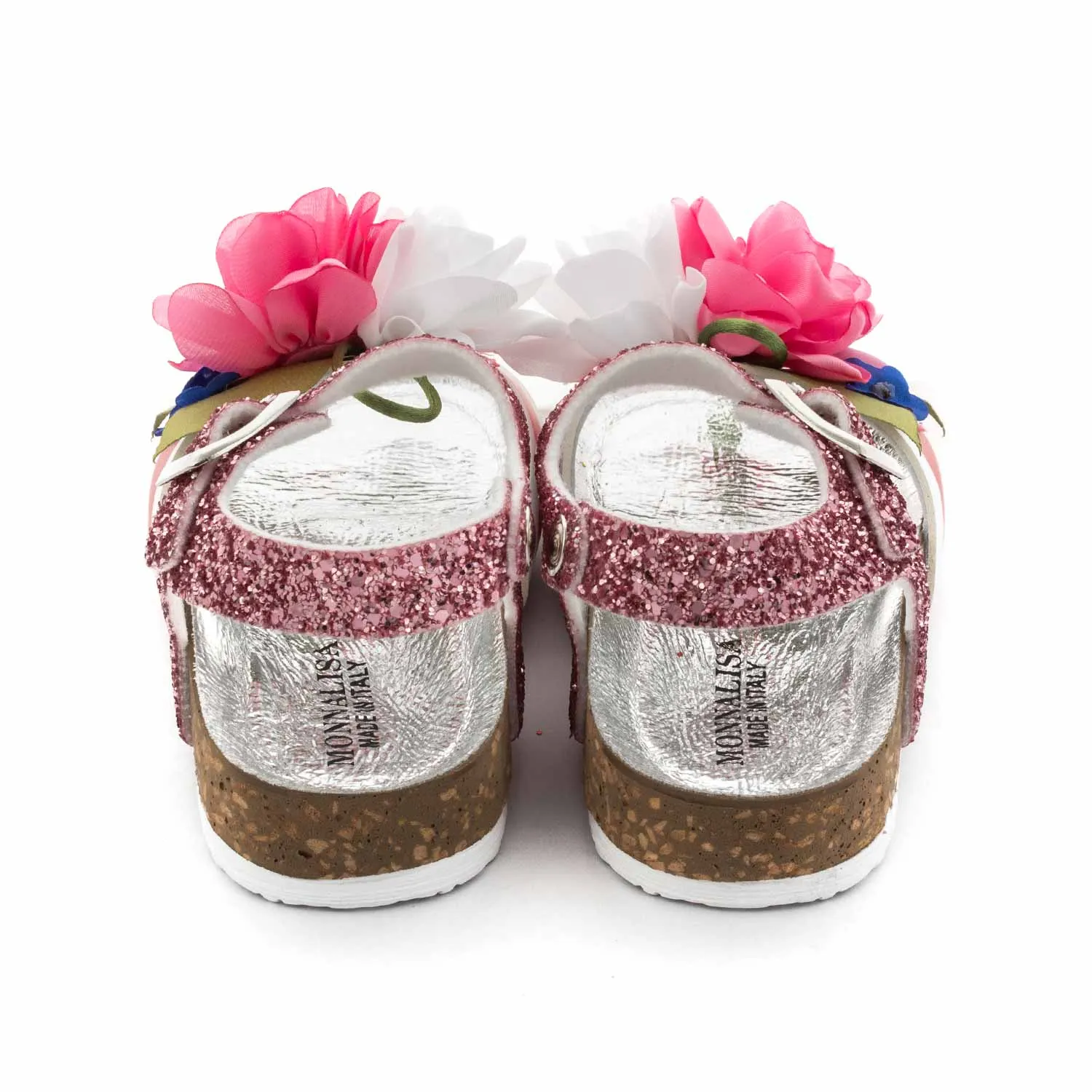 Monnalisa Girl Pink Glitter Sandals