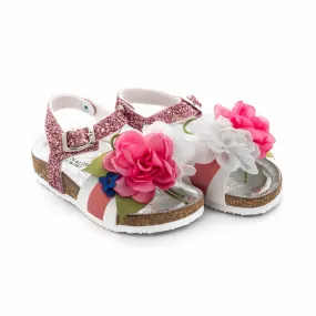 Monnalisa Girl Pink Glitter Sandals