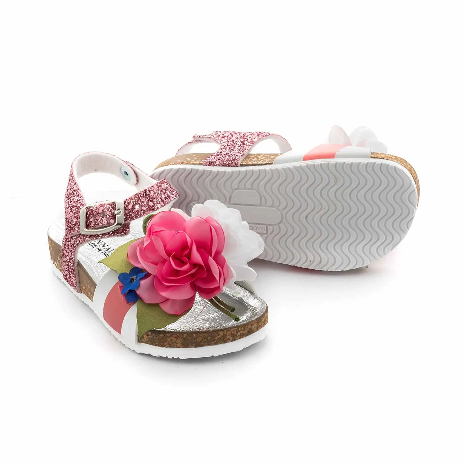 Monnalisa Girl Pink Glitter Sandals