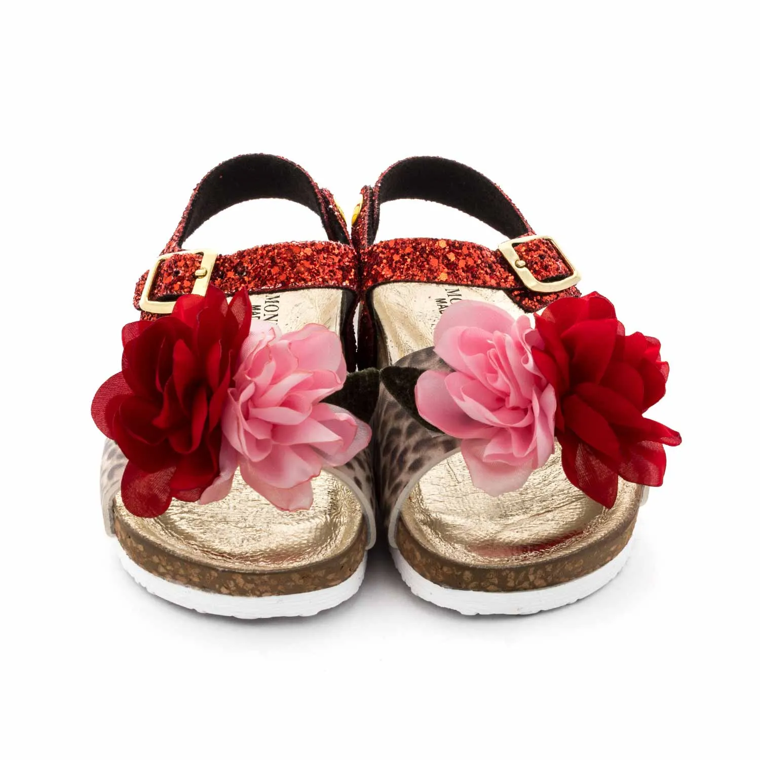 Monnalisa Girl Sandals With Flowers