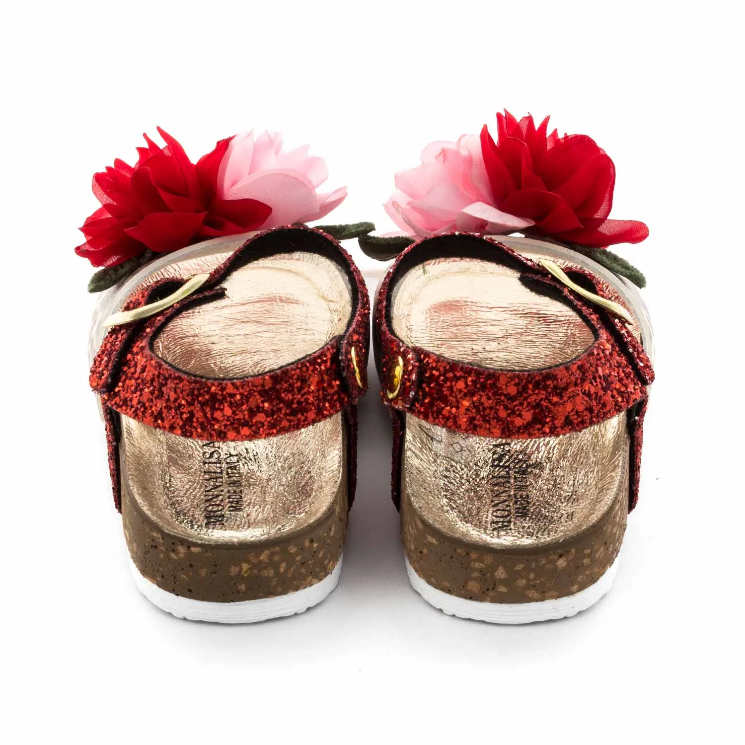 Monnalisa Girl Sandals With Flowers