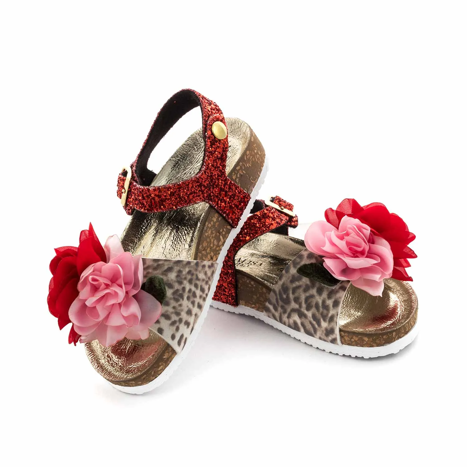 Monnalisa Girl Sandals With Flowers