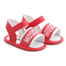 Moschino Sandals With Logo For Baby Girl