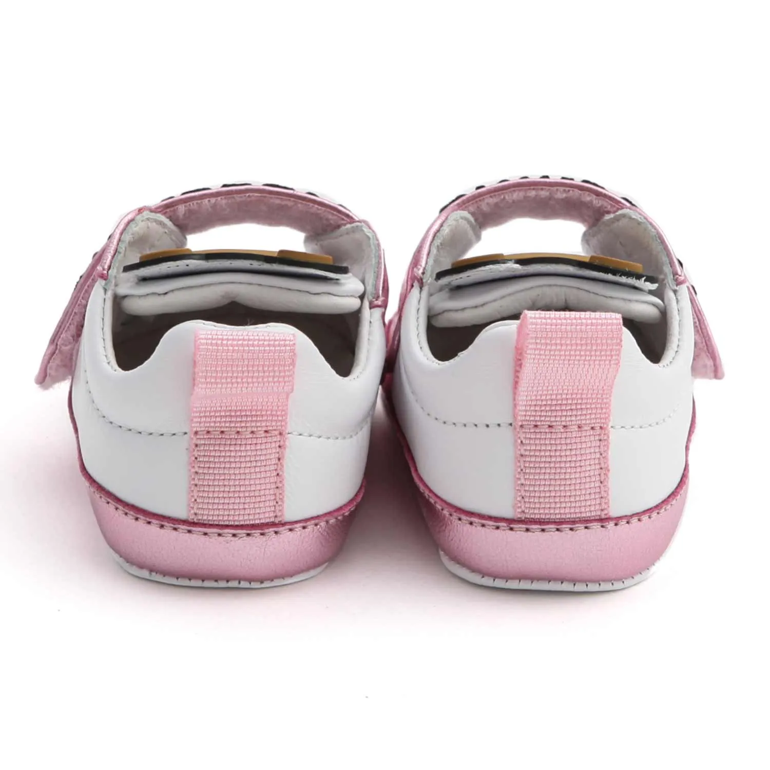 Moschino White And Pink Teddy Bear Sneaker For Baby Girl