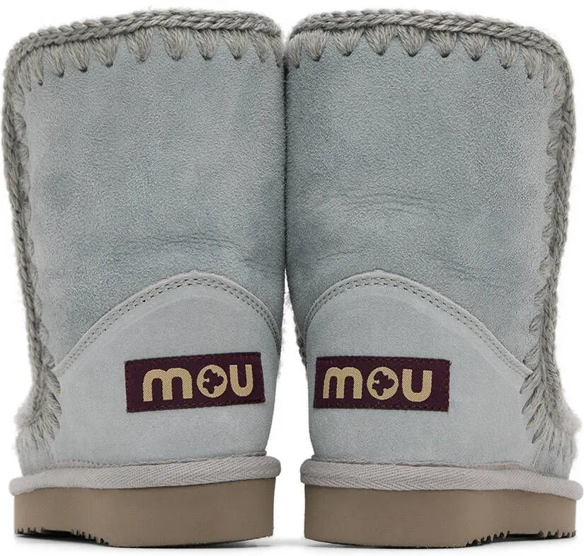 Mou Kids Blue Suede Boots