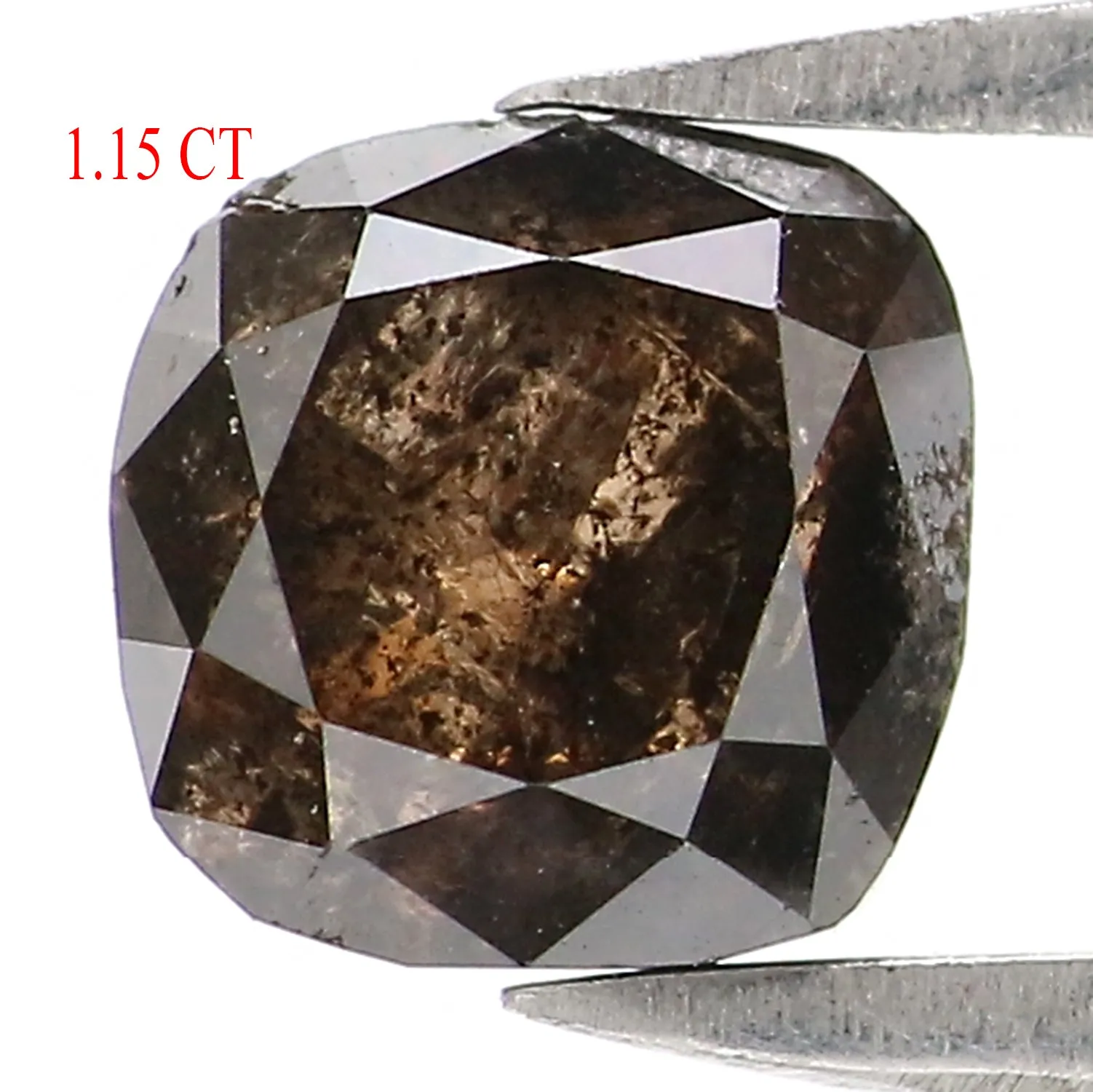 Natural Loose Cushion Diamond, Brown Color Diamond, Natural Loose Diamond, Cushion Rose Cut Diamond, 1.15 CT Cushion Shape Diamo