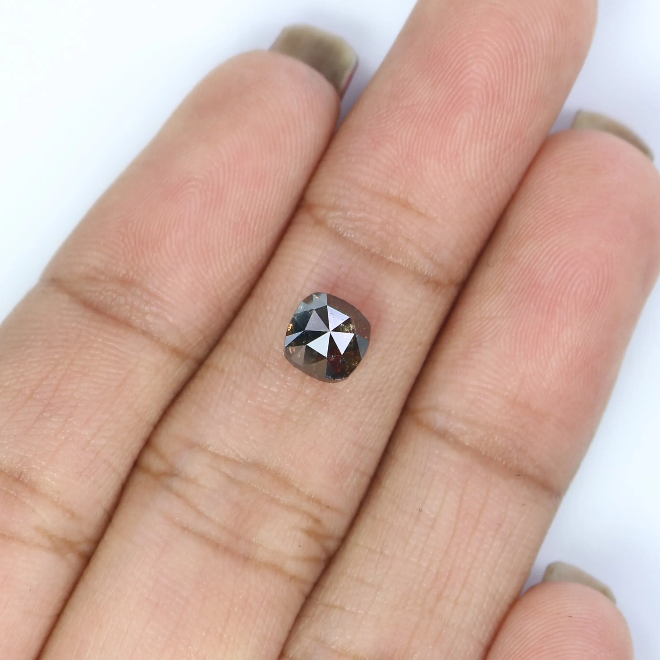 Natural Loose Cushion Diamond, Brown Color Diamond, Natural Loose Diamond, Cushion Rose Cut Diamond, 1.15 CT Cushion Shape Diamo